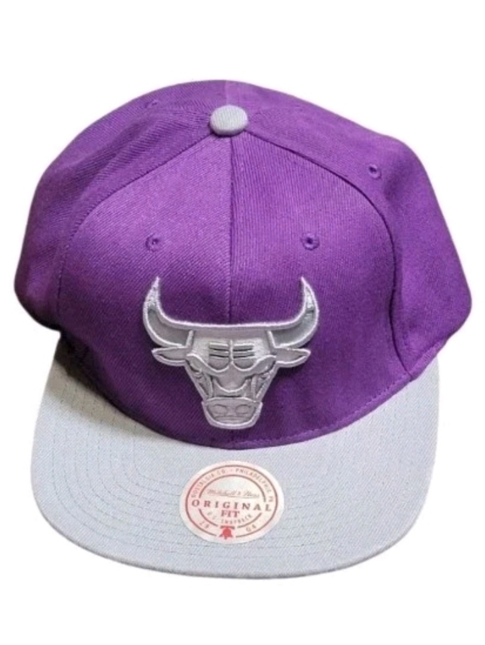 VINTAGE! MITCHELL & NESS Purple & Gray NBA Chicago Bulls Snapback Hat